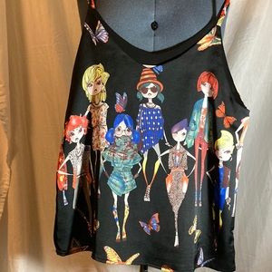 Color&Focus funky tank top. L/ probably fits more like M
